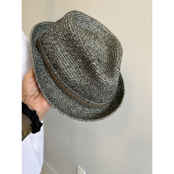 PETER GRIMM Mens Fedora Hat Paper Black Speckle Vacation Hipster Retro Packable - Picture 11 of 13